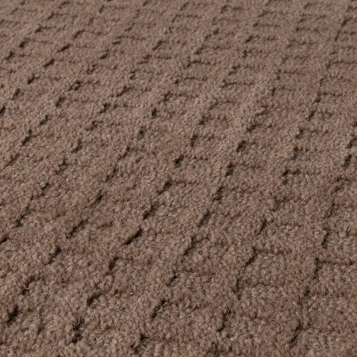Handgeweven vloerkleed - Candice Grid Bruin - 3