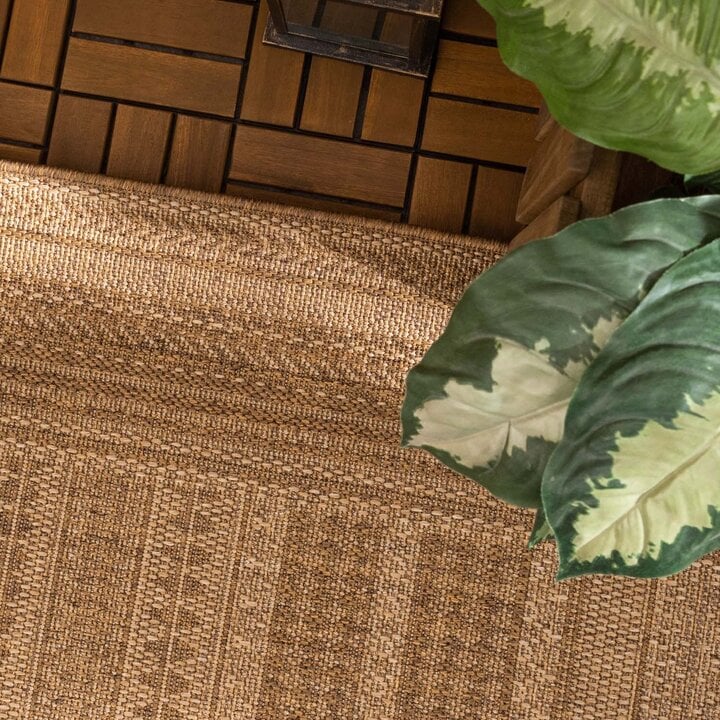 Jute buitenkleed - Mavi Stripes Creme/Bruin  - 2