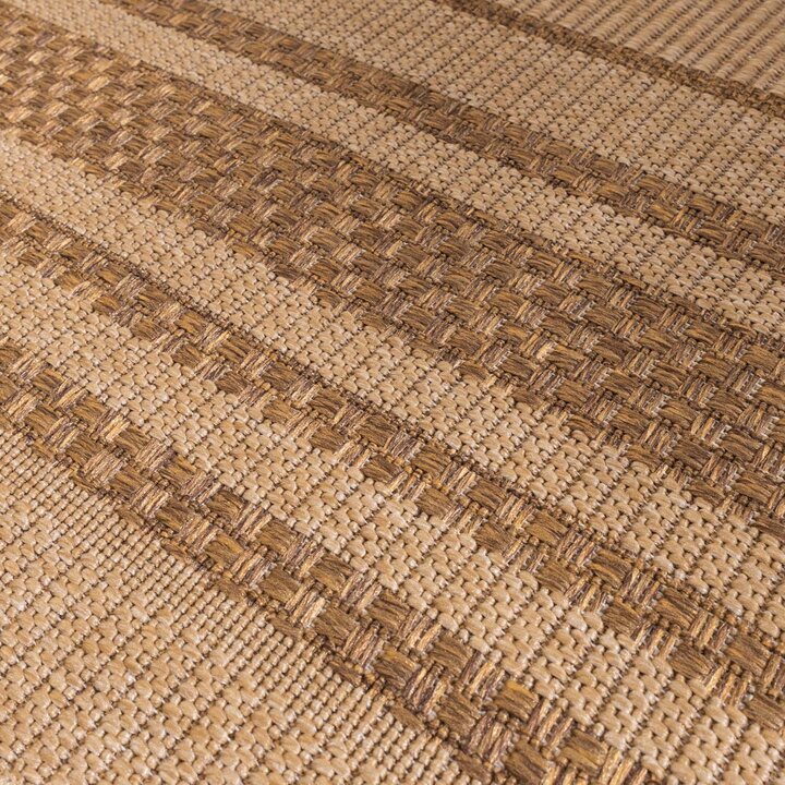 Jute buitenkleed - Mavi Border Creme/Bruin  - 3