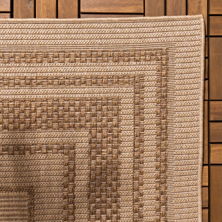 Jute buitenkleed - Mavi Border Creme/Bruin  - 4