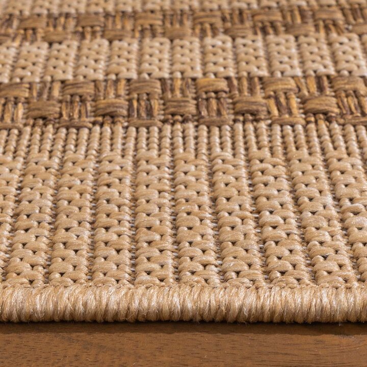 Jute buitenkleed - Mavi Border Creme/Bruin  - 5