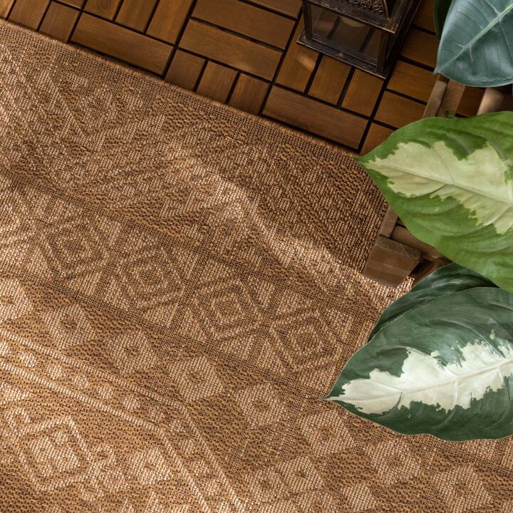 Jute buitenkleed - Mavi Medaillon Bruin/Creme  - 2
