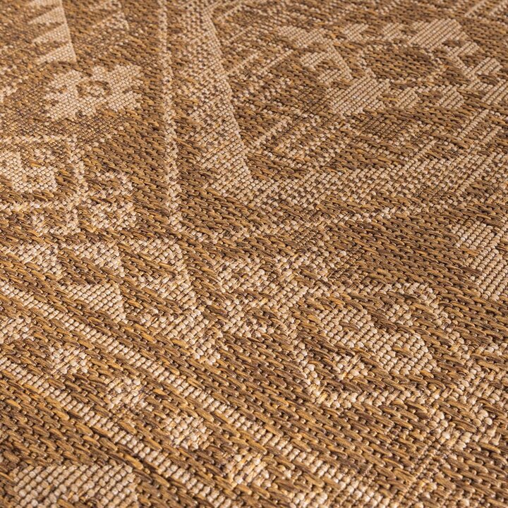 Jute buitenkleed - Mavi Medaillon Bruin/Creme  - 3