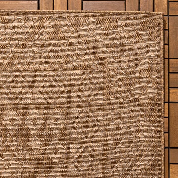 Jute buitenkleed - Mavi Medaillon Bruin/Creme  - 4