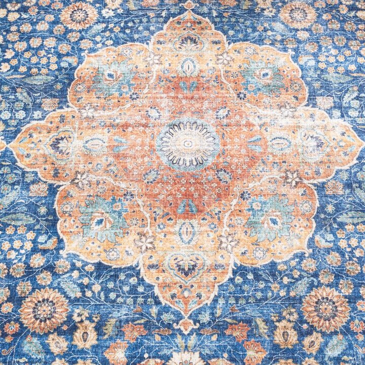 Binnen- en buitenkleed - Kairo Medaillon Donkerblauw/Terra  - 3