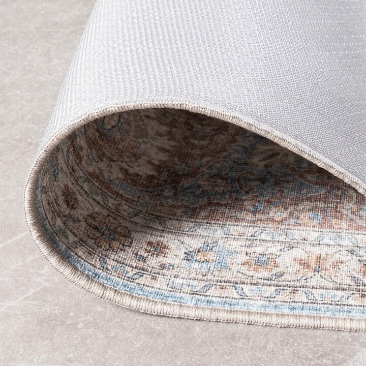 Binnen- en buitenkleed - Kairo Medaillon Lichtblauw/Creme  - 6