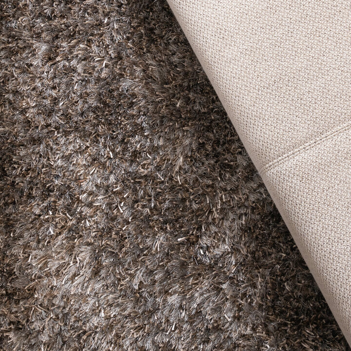 Rond shaggy vloerkleed - Grace Grijs - 2