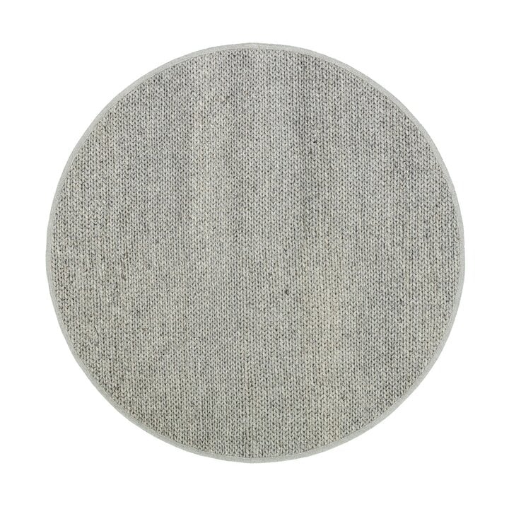 Rond wollen vloerkleed - Twist Grijs - 1