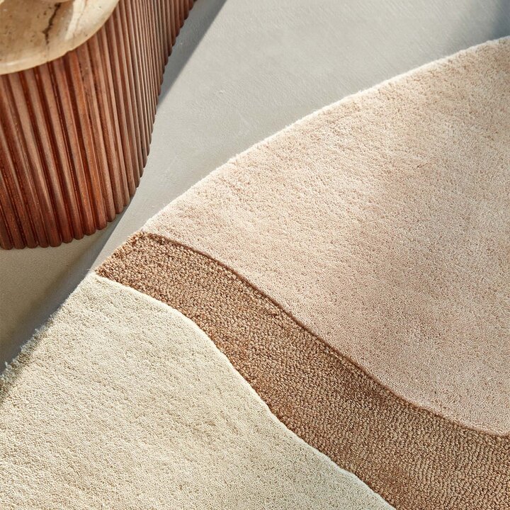 Rond wollen vloerkleed - Organix Roze/Beige 620 - 3