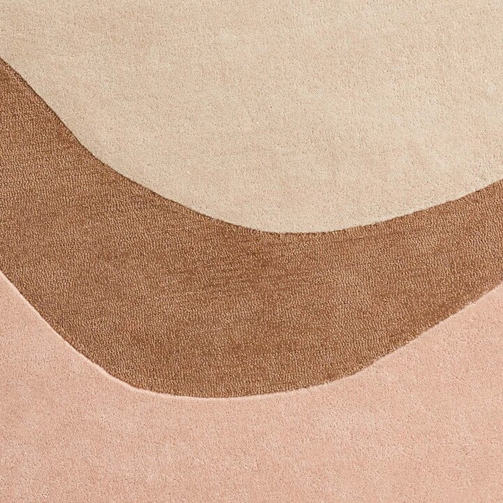 Rond wollen vloerkleed - Organix Roze/Beige 620 - 5