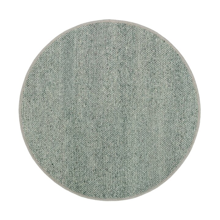 Rond wollen vloerkleed - Twist Groen - 1