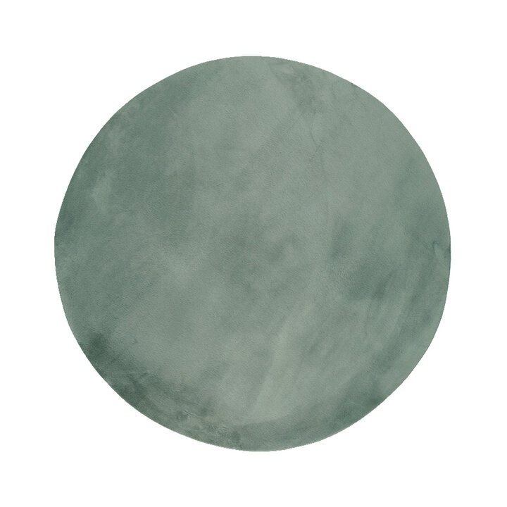 Rond laagpolig vloerkleed - Cozy Groen - 1