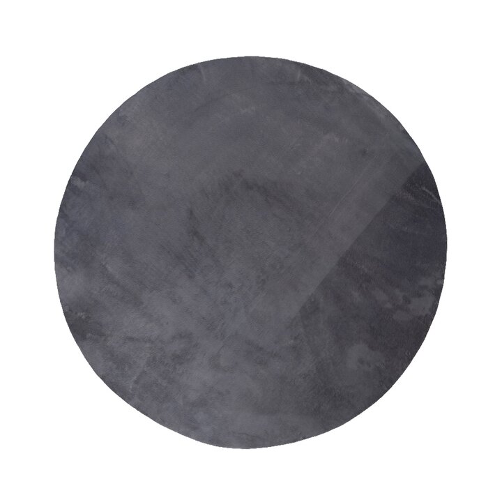 Rond laagpolig vloerkleed - Cozy Antraciet  - 1