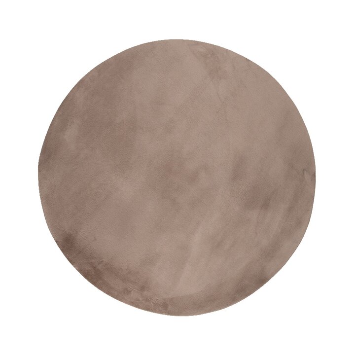 Rond laagpolig vloerkleed - Cozy Taupe  - 1