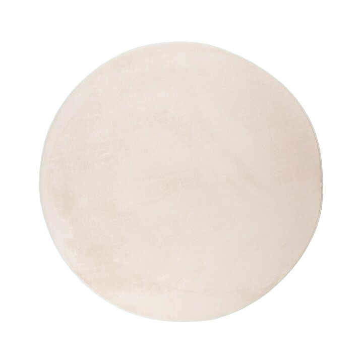 Rond laagpolig vloerkleed - Cozy Creme  - 1