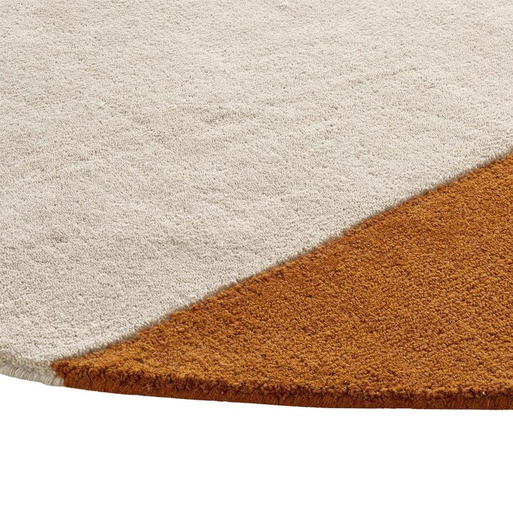 Rond wollen vloerkleed - Organix Goud/Creme 510 - 1