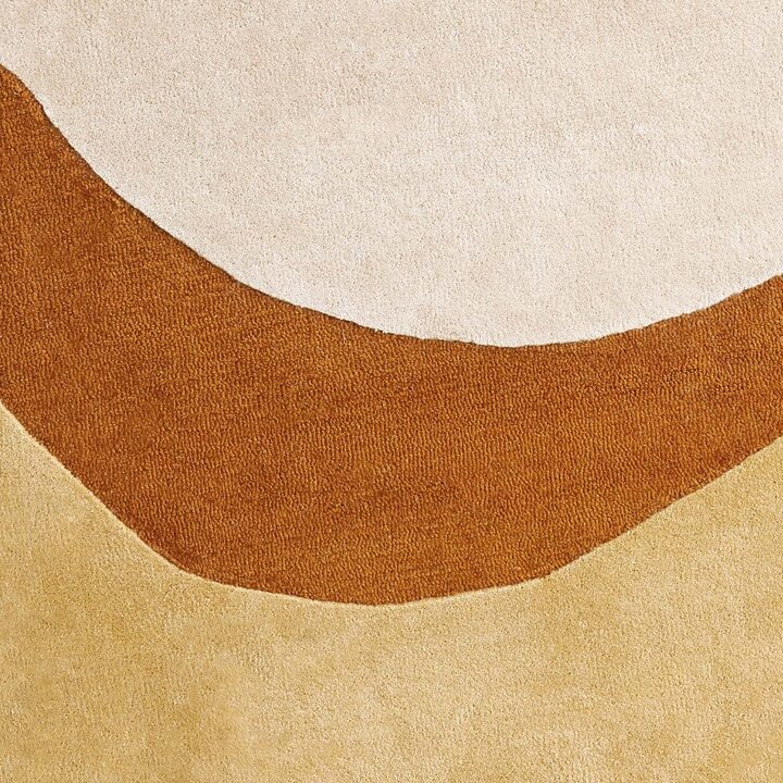 Rond wollen vloerkleed - Organix Goud/Creme 510 - 2