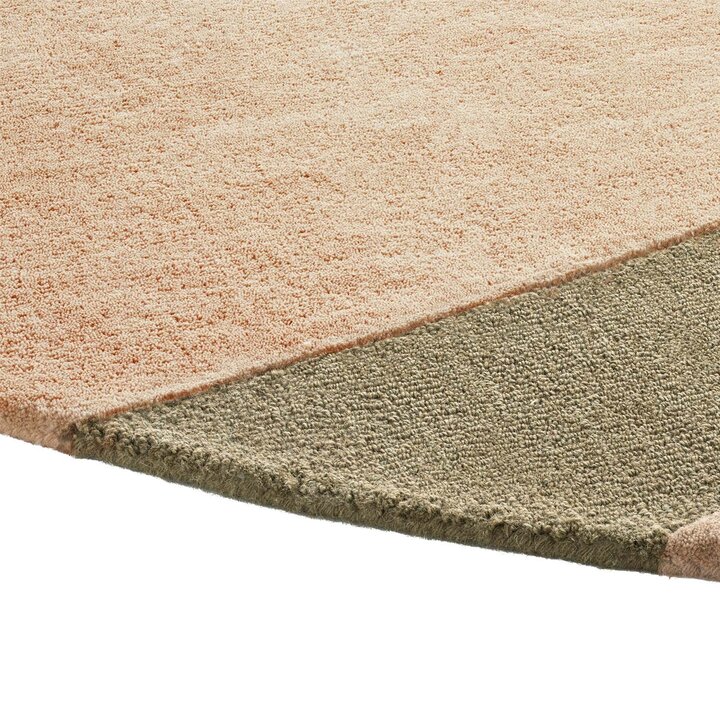 Rond wollen vloerkleed - Organix Groen/Beige 750 - 1