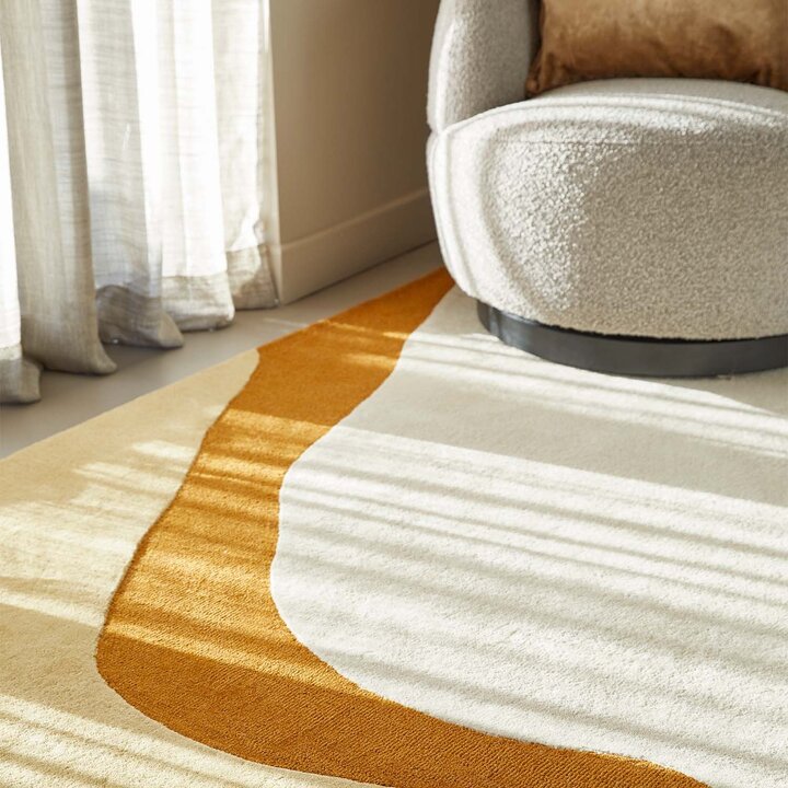 Wollen vloerkleed - Organix Goud/Creme 510 - 2
