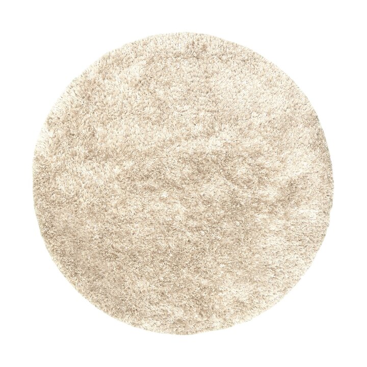 Rond shaggy vloerkleed - Grace Wit - 1