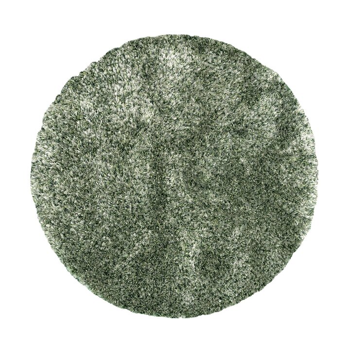 Rond shaggy vloerkleed - Grace Groen - 1