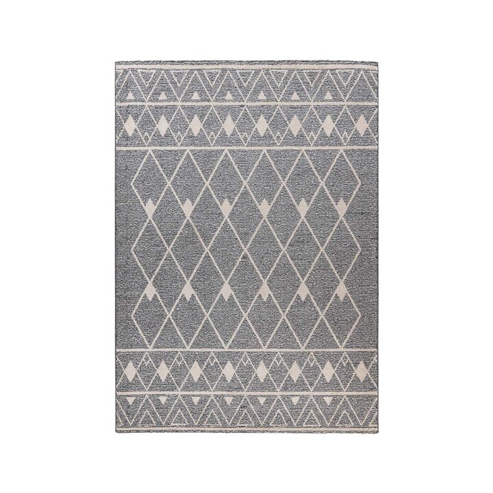 Geometrisch vloerkleed - Rhombo Diamonds 325 Grijs/Beige  - 1