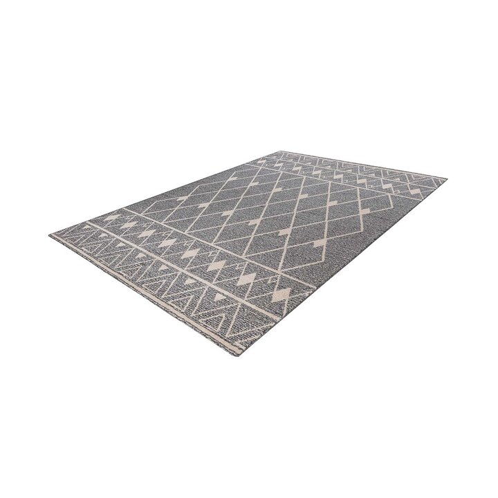 Geometrisch vloerkleed - Rhombo Diamonds 325 Grijs/Beige  - 2