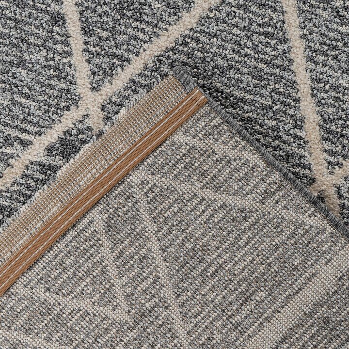Geometrisch vloerkleed - Rhombo Diamonds 325 Grijs/Beige  - 4