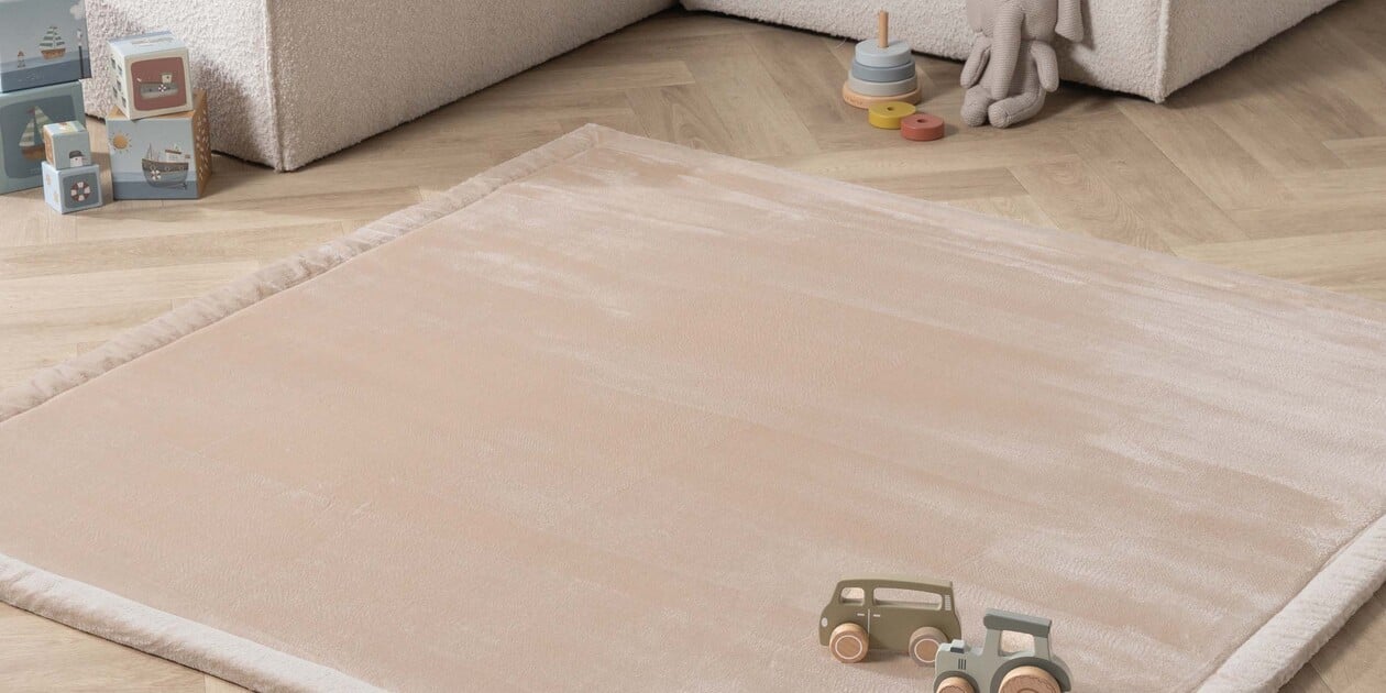 Vierkante speelmat - Jip Beige | Wasbaar