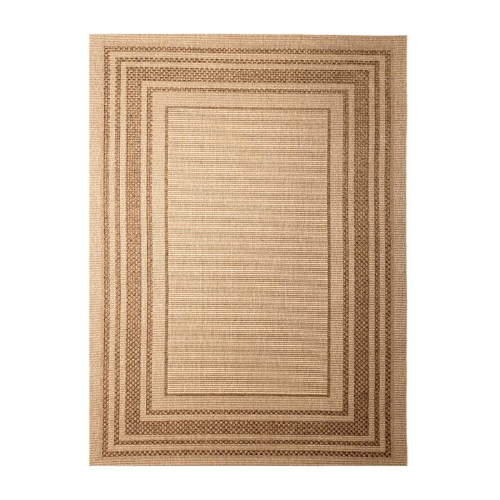 Jute buitenkleed - Mavi Border Creme/Bruin  - 1