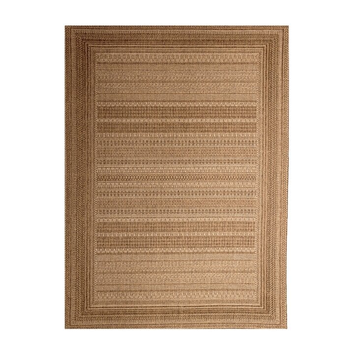 Jute buitenkleed - Mavi Stripes Creme/Bruin  - 1