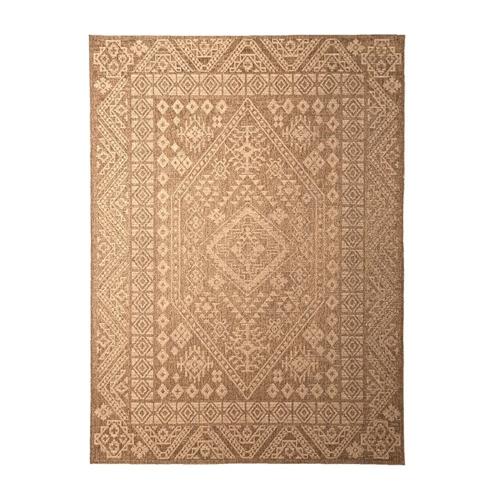 Jute buitenkleed - Mavi Medaillon Bruin/Creme  - 1