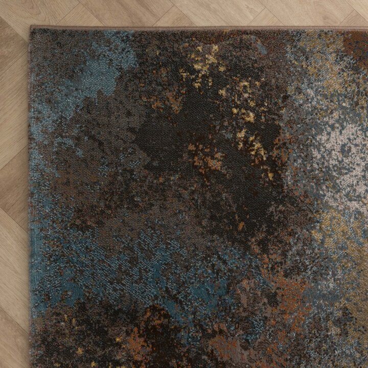 Industrieel vloerkleed - Raphael Blauw/Terra - 4