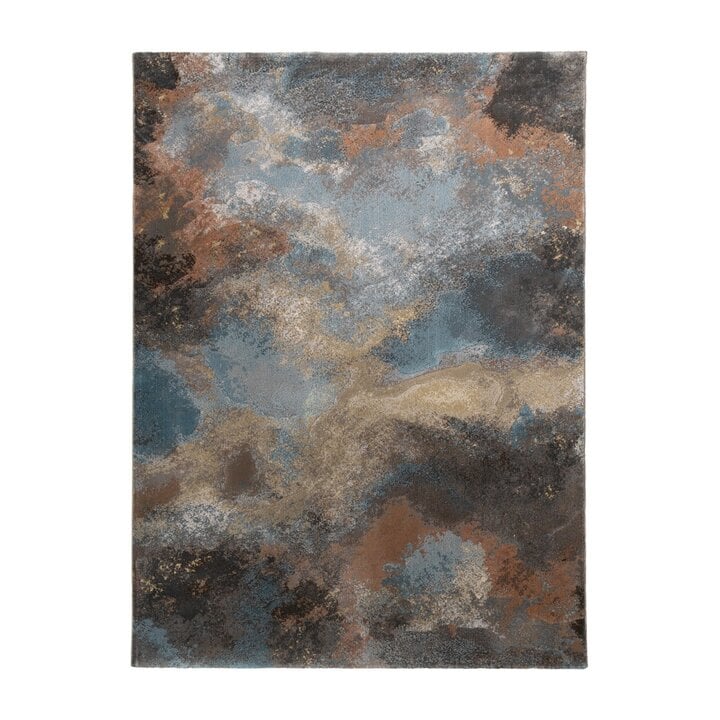 Industrieel vloerkleed - Raphael Blauw/Terra - 1