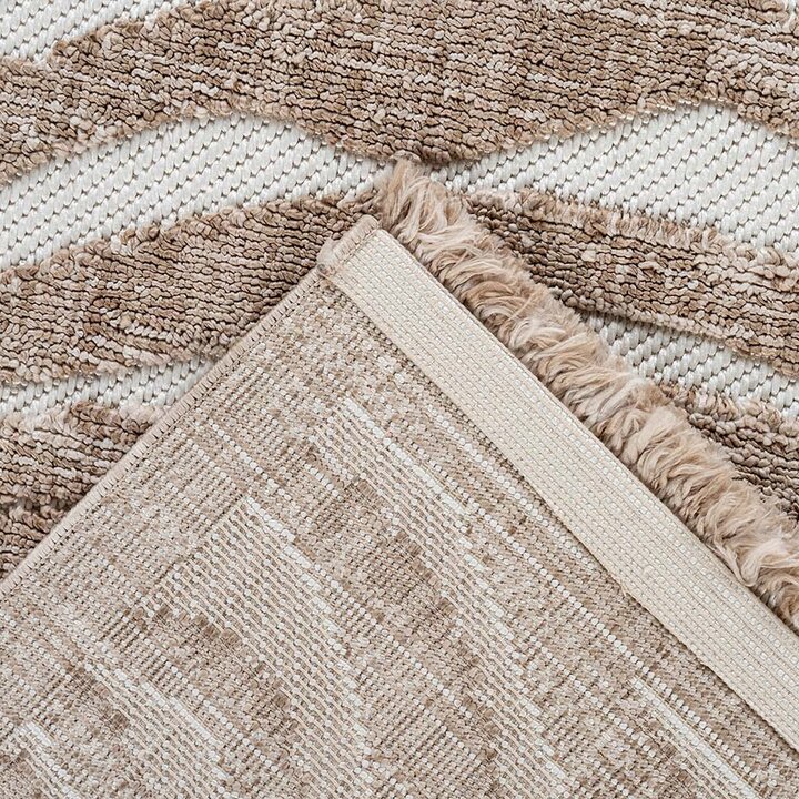 Modern vloerkleed - Sari Zebra 225 Bruin/Beige  - 4