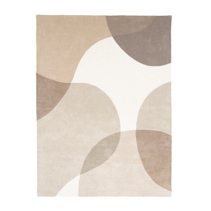 Wollen abstract vloerkleed - Clarice Creme/Beige  - 1