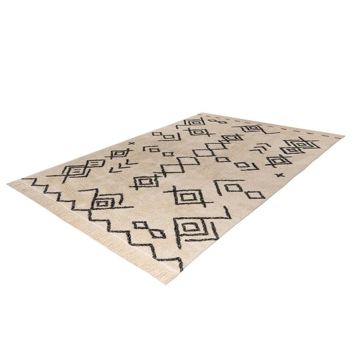 Geometrisch vloerkleed - Lymo 325 Creme/Zwart  - 2