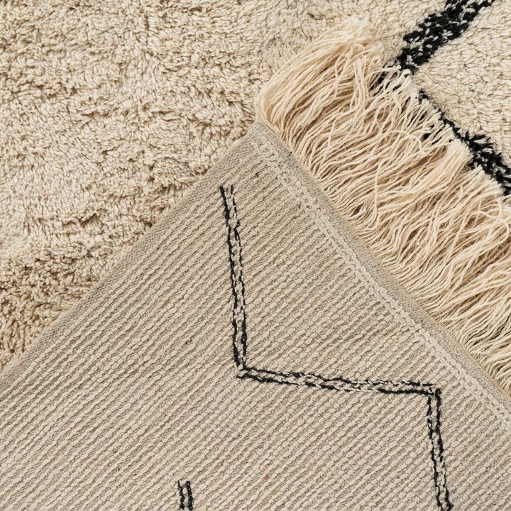 Geometrisch vloerkleed - Lymo 325 Creme/Zwart  - 4