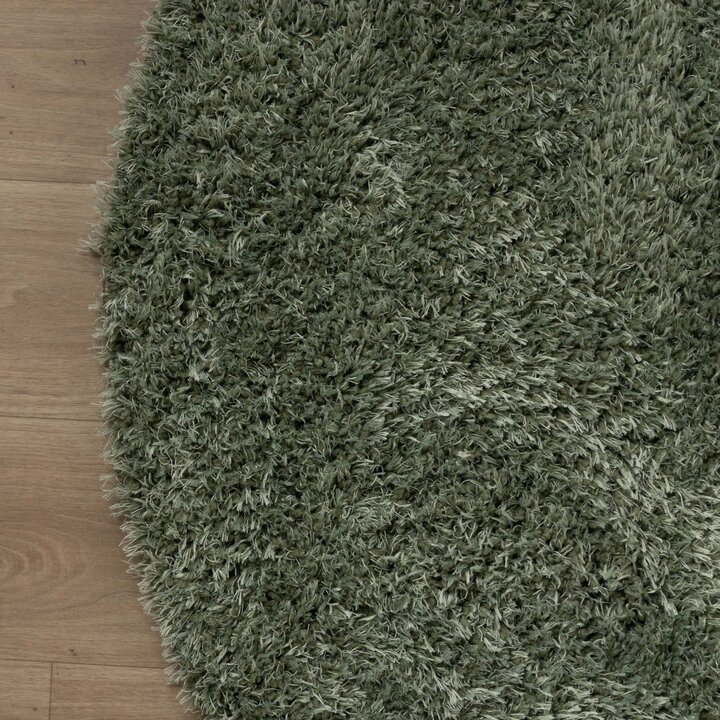 Rond Shaggy vloerkleed - Blaze Groen - 4