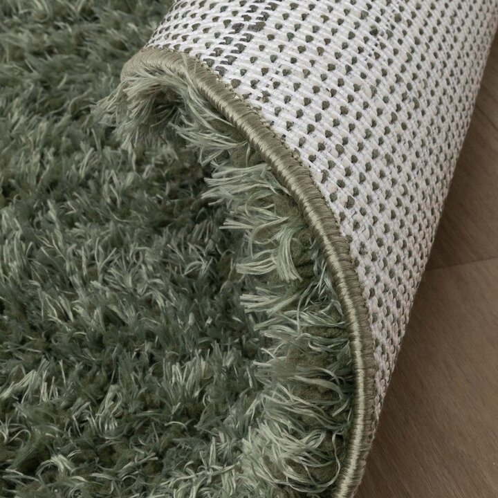 Rond Shaggy vloerkleed - Blaze Groen - 6