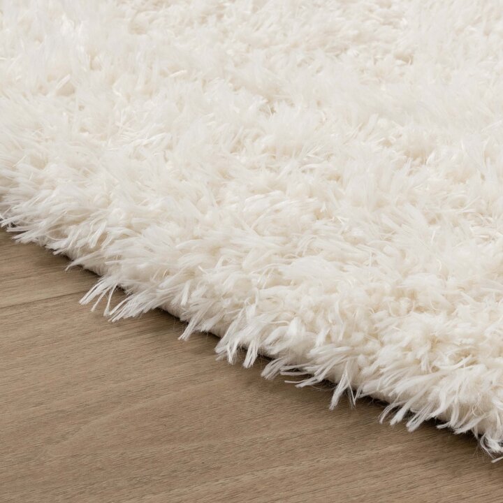 Ovaal Shaggy vloerkleed - Blaze Wit - 5
