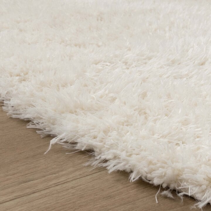 Rond Shaggy vloerkleed - Blaze Wit - 5
