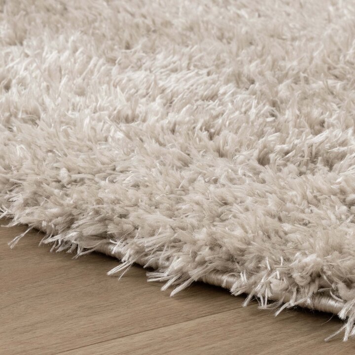 Rond Shaggy vloerkleed - Blaze Beige/Grijs - 5
