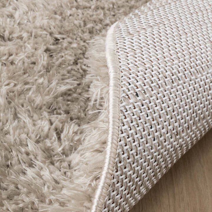 Rond Shaggy vloerkleed - Blaze Beige/Grijs - 6