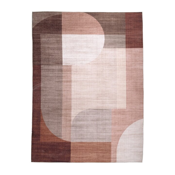 Abstract buitenkleed - Groovy Shapes Creme/Terra  - 1