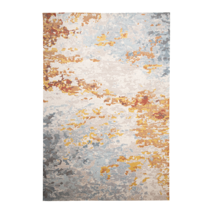 Modern vloerkleed - Bush Blauw/Terra  - 1