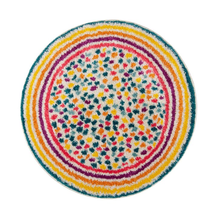 Rond kleurrijk kindervloerkleed - Radiso Spot Multicolor - 1