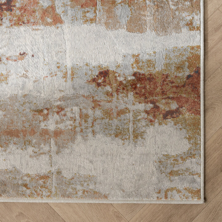 Luxe vloerkleed - Marnix Grunge Creme/Terra  - 4