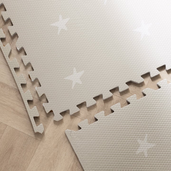 Foam puzzelmat - Alfie Stars Grijs/Beige - 4