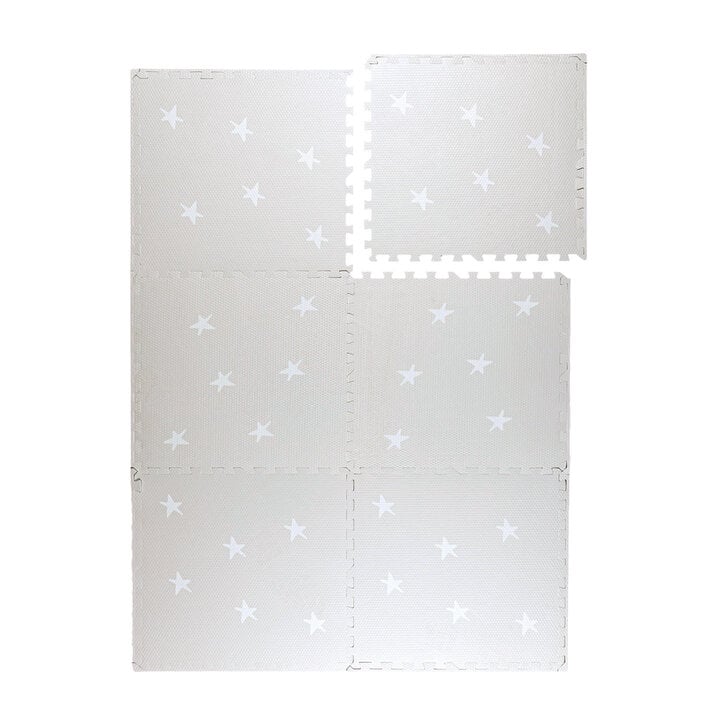 Foam puzzelmat - Alfie Stars Grijs/Beige - 1
